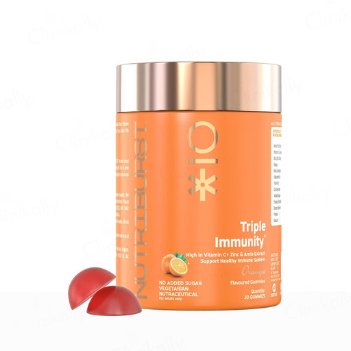 Nutriburst Triple Immunity Nutraceutical Gummies - Orange Flavour